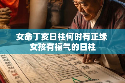 女命丁亥日柱何时有正缘 女孩有福气的日柱