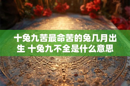 十兔九苦最命苦的兔几月出生 十兔九不全是什么意思