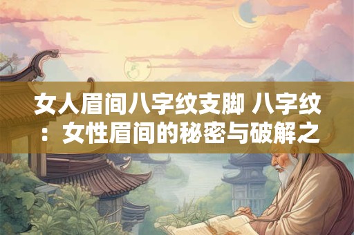女人眉间八字纹支脚 八字纹：女性眉间的秘密与破解之法