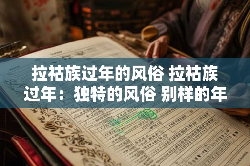 拉祜族过年的风俗 拉祜族过年：独特的风俗 别样的年味