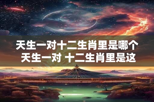 天生一对十二生肖里是哪个 天生一对 十二生肖里是这对！