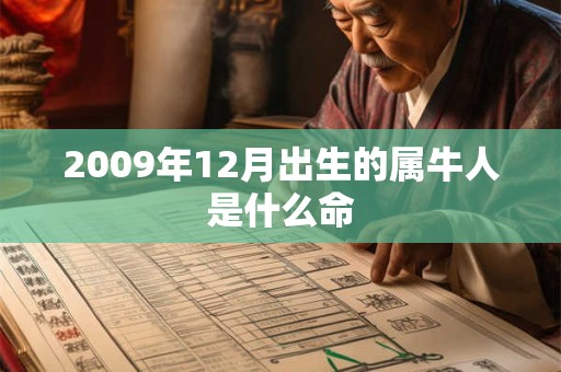 2009年12月出生的属牛人是什么命