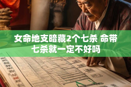 女命地支暗藏2个七杀 命带七杀就一定不好吗
