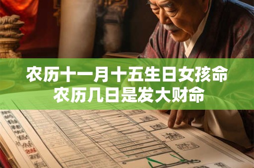 农历十一月十五生日女孩命 农历几日是发大财命
