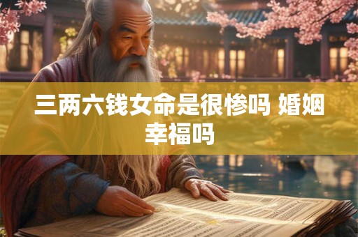 三两六钱女命是很惨吗 婚姻幸福吗