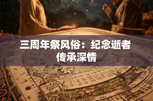 三周年祭风俗：纪念逝者 传承深情