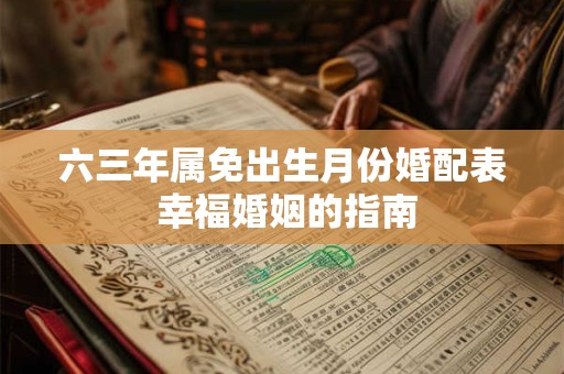 六三年属免出生月份婚配表 幸福婚姻的指南
