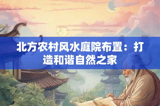 北方农村风水庭院布置：打造和谐自然之家