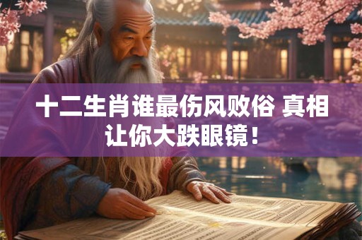 十二生肖谁最伤风败俗 真相让你大跌眼镜！