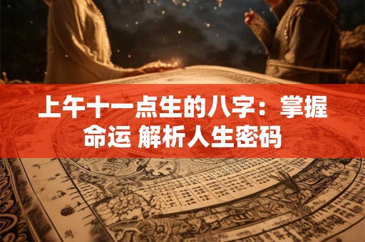 上午十一点生的八字：掌握命运 解析人生密码