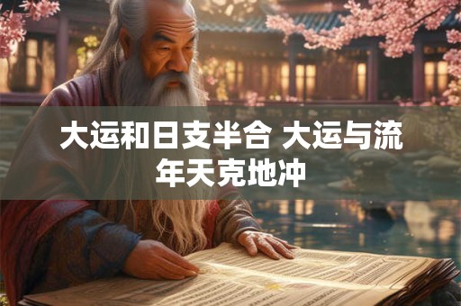 大运和日支半合 大运与流年天克地冲