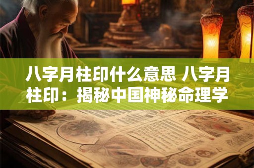 八字月柱印什么意思 八字月柱印：揭秘中国神秘命理学之谜