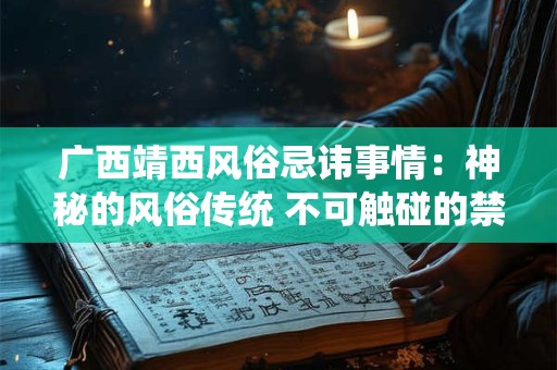 广西靖西风俗忌讳事情：神秘的风俗传统 不可触碰的禁忌