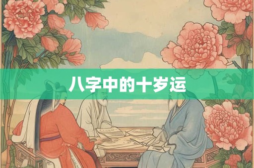 八字中的十岁运