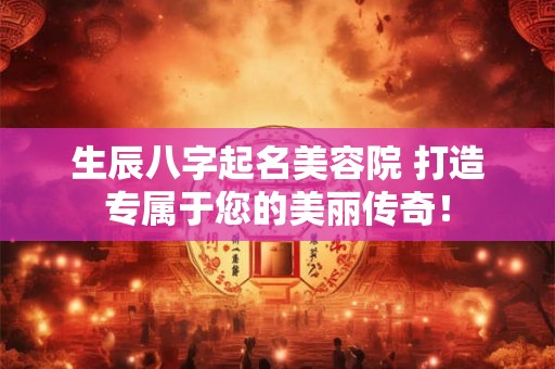 生辰八字起名美容院 打造专属于您的美丽传奇！