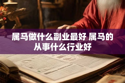 属马做什么副业最好 属马的从事什么行业好