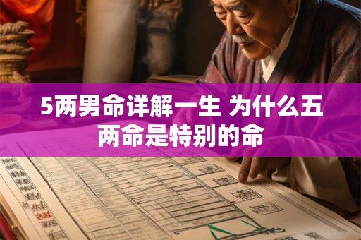 5两男命详解一生 为什么五两命是特别的命