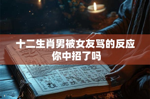 十二生肖男被女友骂的反应 你中招了吗