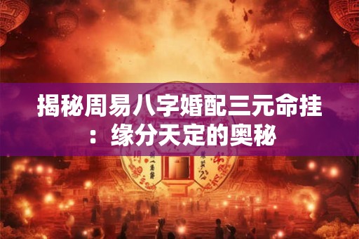 揭秘周易八字婚配三元命挂：缘分天定的奥秘