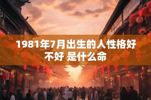 1981年7月出生的人性格好不好 是什么命
