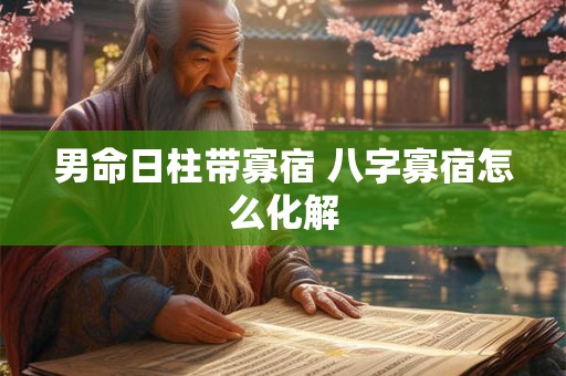 男命日柱带寡宿 八字寡宿怎么化解