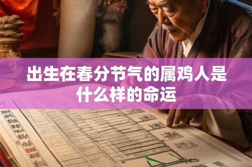 出生在春分节气的属鸡人是什么样的命运