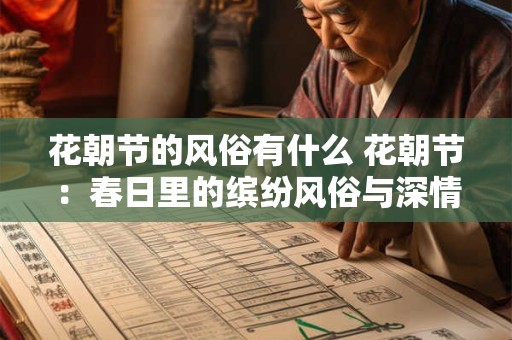 花朝节的风俗有什么 花朝节：春日里的缤纷风俗与深情厚意