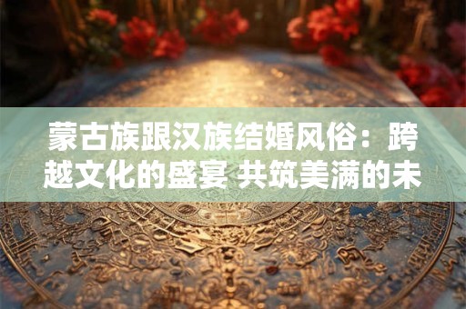 蒙古族跟汉族结婚风俗：跨越文化的盛宴 共筑美满的未来