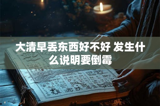 大清早丢东西好不好 发生什么说明要倒霉