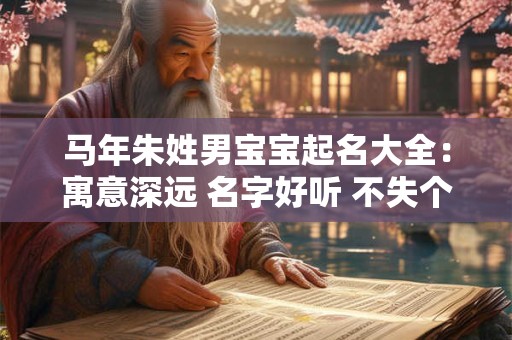 马年朱姓男宝宝起名大全：寓意深远 名字好听 不失个性！