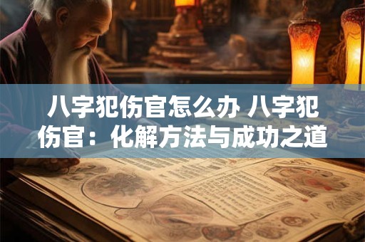 详细阅读:八字犯伤官怎么办 八字犯伤官:化解方法与成功之道 八字犯伤官怎么办 八字犯伤官:化解方法与成功之道