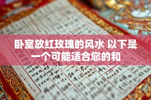 卧室放红玫瑰的风水 以下是一个可能适合您的和