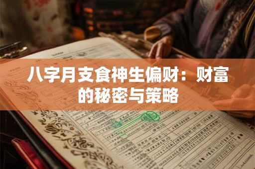 八字月支食神生偏财：财富的秘密与策略