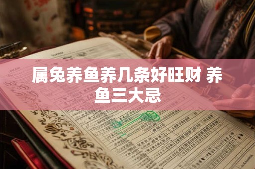 属兔养鱼养几条好旺财 养鱼三大忌