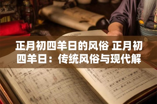 正月初四羊日的风俗 正月初四羊日：传统风俗与现代解读