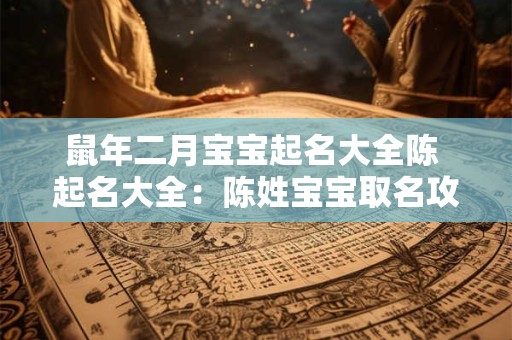 鼠年二月宝宝起名大全陈 起名大全：陈姓宝宝取名攻略