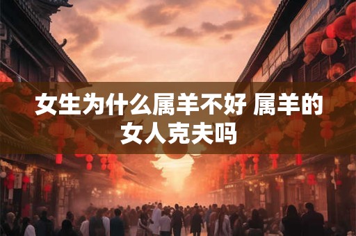 女生为什么属羊不好 属羊的女人克夫吗