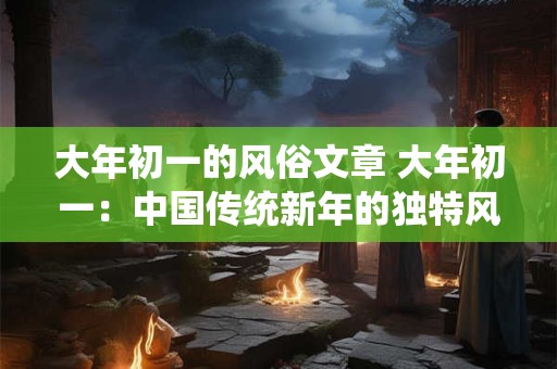 大年初一的风俗文章 大年初一：中国传统新年的独特风俗