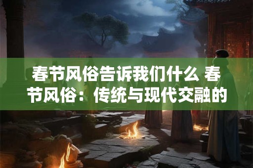 春节风俗告诉我们什么 春节风俗：传统与现代交融的魅力之旅