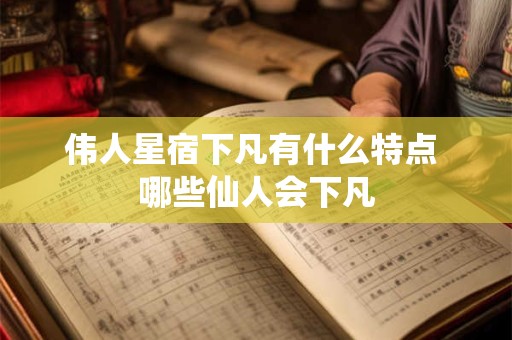 伟人星宿下凡有什么特点 哪些仙人会下凡