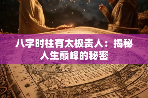 八字时柱有太极贵人：揭秘人生巅峰的秘密