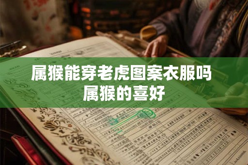属猴能穿老虎图案衣服吗 属猴的喜好