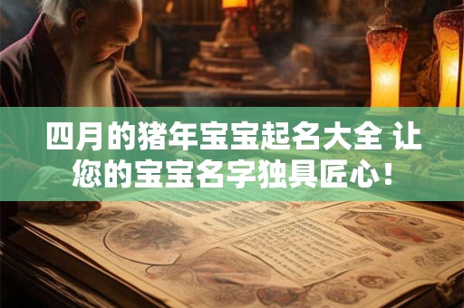 四月的猪年宝宝起名大全 让您的宝宝名字独具匠心！