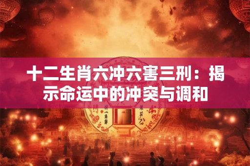 十二生肖六冲六害三刑：揭示命运中的冲突与调和