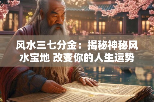 风水三七分金：揭秘神秘风水宝地 改变你的人生运势！