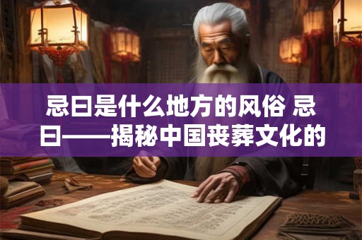 忌曰是什么地方的风俗 忌曰——揭秘中国丧葬文化的地域风俗