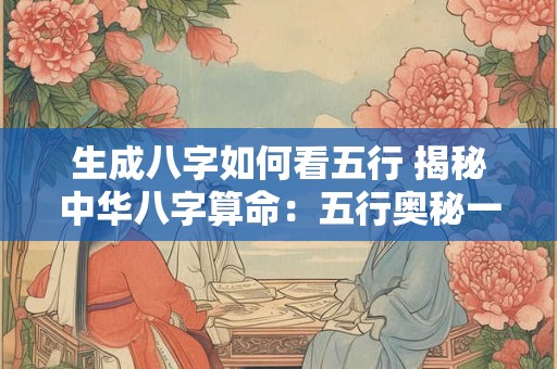 生成八字如何看五行 揭秘中华八字算命：五行奥秘一触即发！