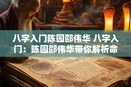 八字入门陈园邵伟华 八字入门：陈园邵伟华带你解析命运密码