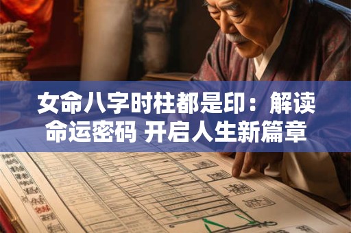 女命八字时柱都是印：解读命运密码 开启人生新篇章