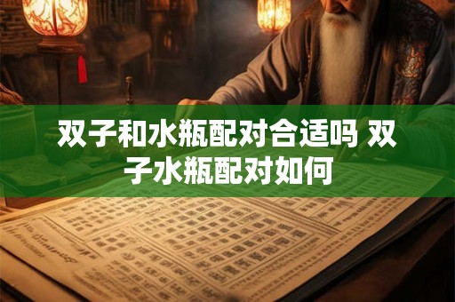 双子和水瓶配对合适吗 双子水瓶配对如何